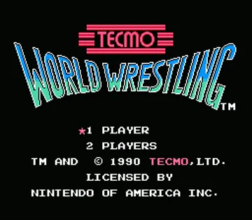 Tecmo World Wrestling (USA) screen shot title